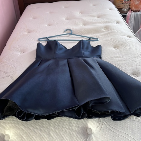 Alyce Paris - 3764 V Neckline Mikado Fit and Flare Cocktail Dress - Picture 8 of 9